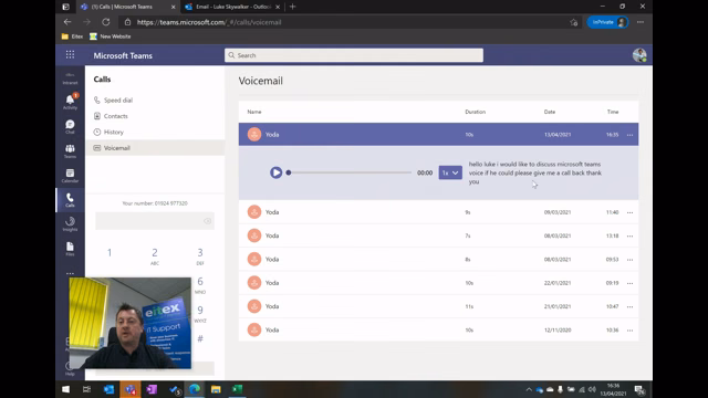 How to access voicemail in Teams