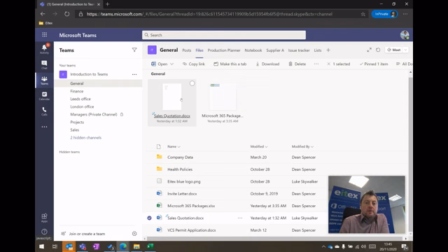 Pin Documents in Microsoft Teams