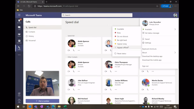 Presence, Status or Availability in Teams