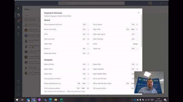 Keyboard Shortcuts in Microsoft Teams